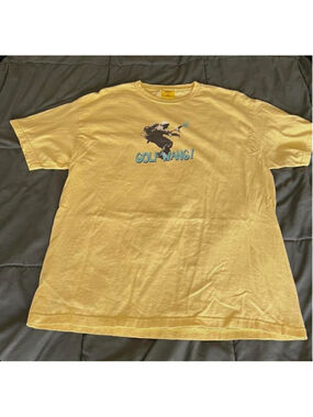 GOLF Golf Wang Yellow XL Cotton Crew Neck Short Sleeve Graphic Logo T-Shirt